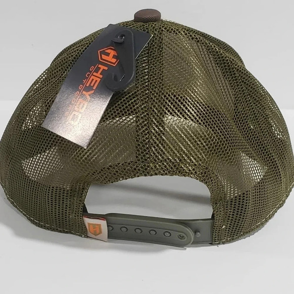 Heybo Outdoors Mesh Back Tri-Color Trucker Hat  With Canvas Patch NWT. - Picture 5 of 8